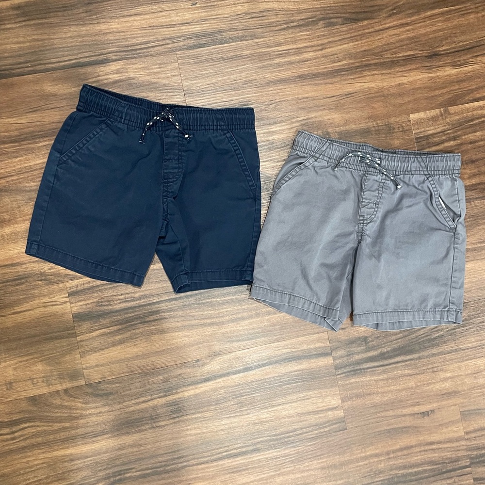 Navy and Gray Casual Shorts Set